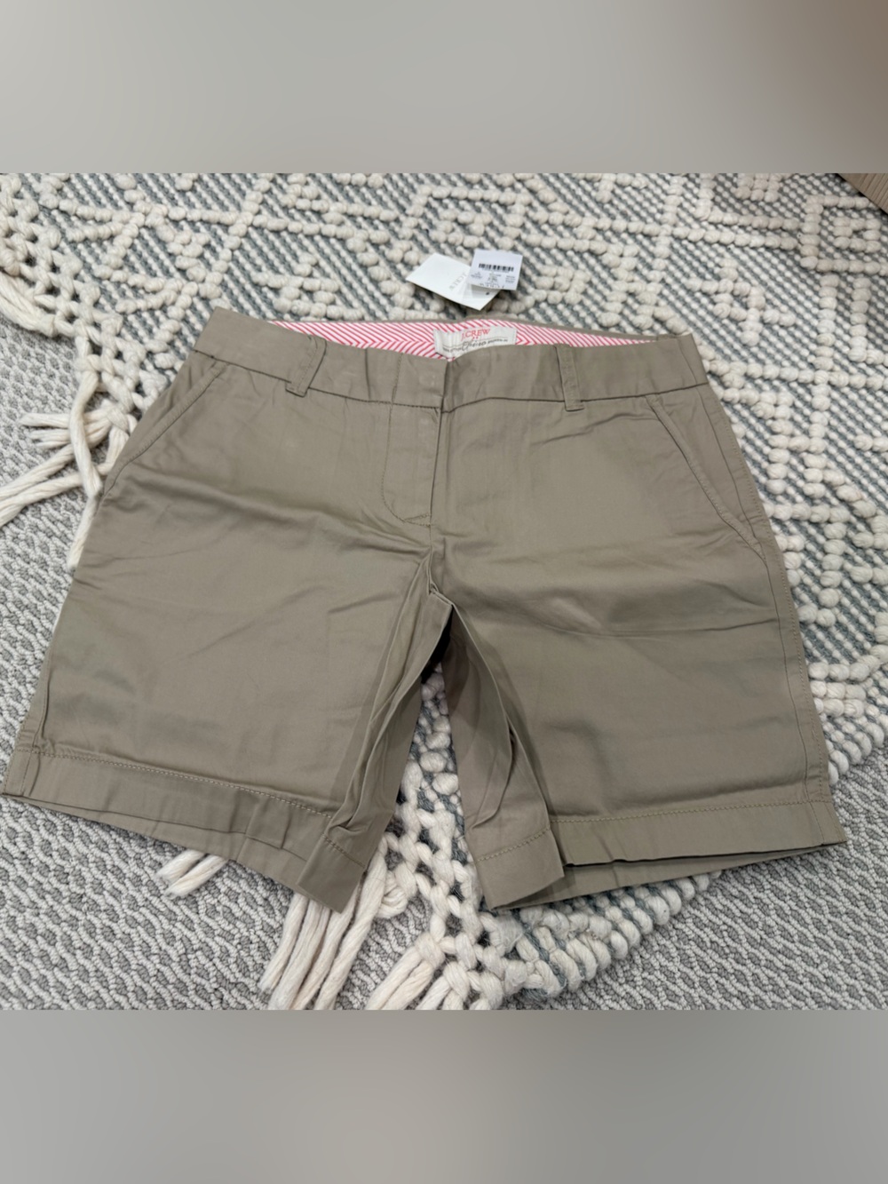 J.Crew Factory Khaki Chino Shorts Size 0 NWT